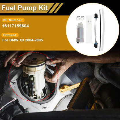 Fuel Pump Assembly Metal Electric Replacement for BMW X3 (2004–2005)