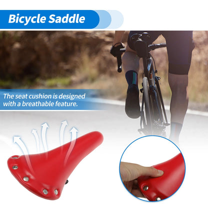 Bike Seat Cushion for Universal Bicycle (Waterproof, Comfortable, Red)