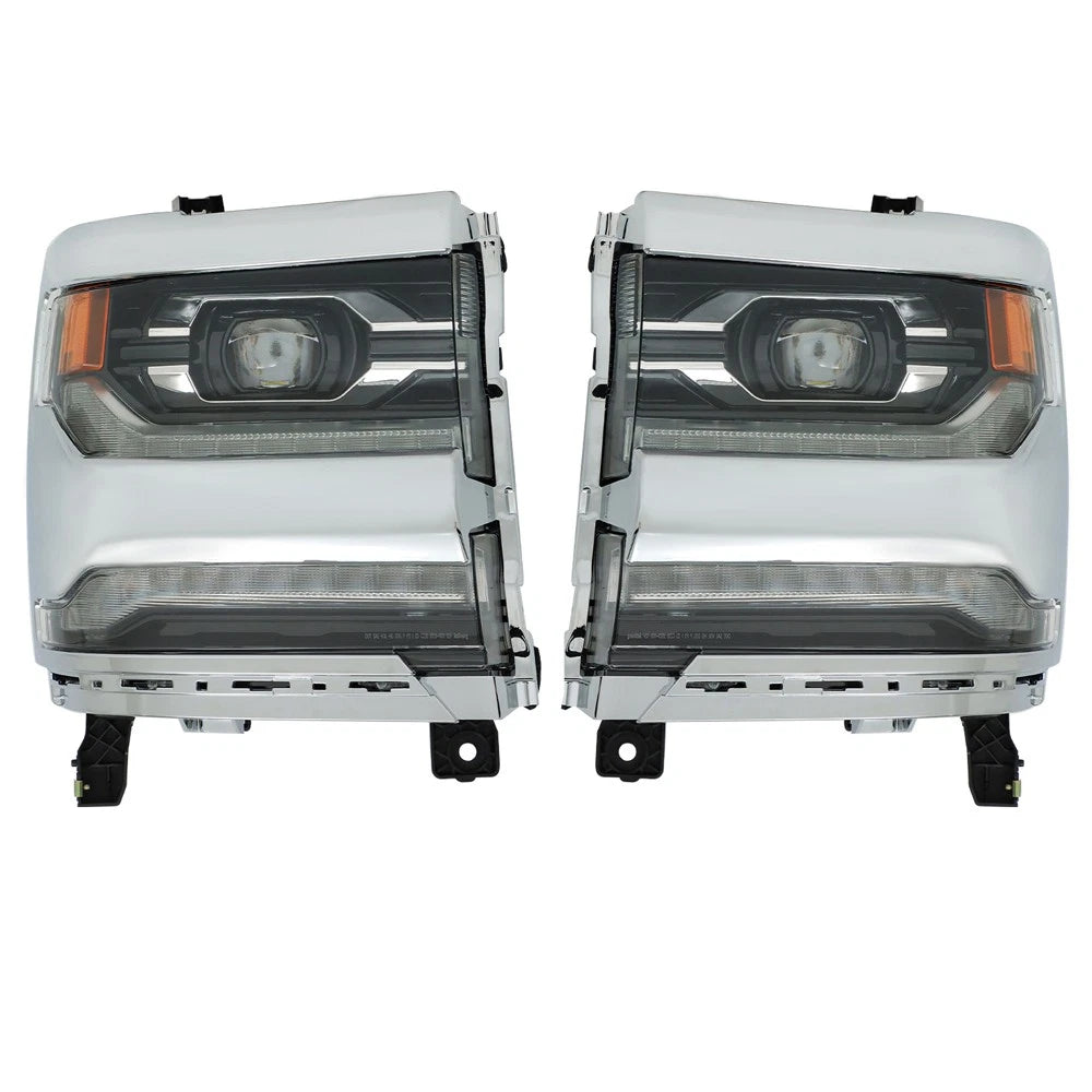 LED Headlights for Chevrolet Silverado 1500 (2016–2018) Passenger + Driver Side