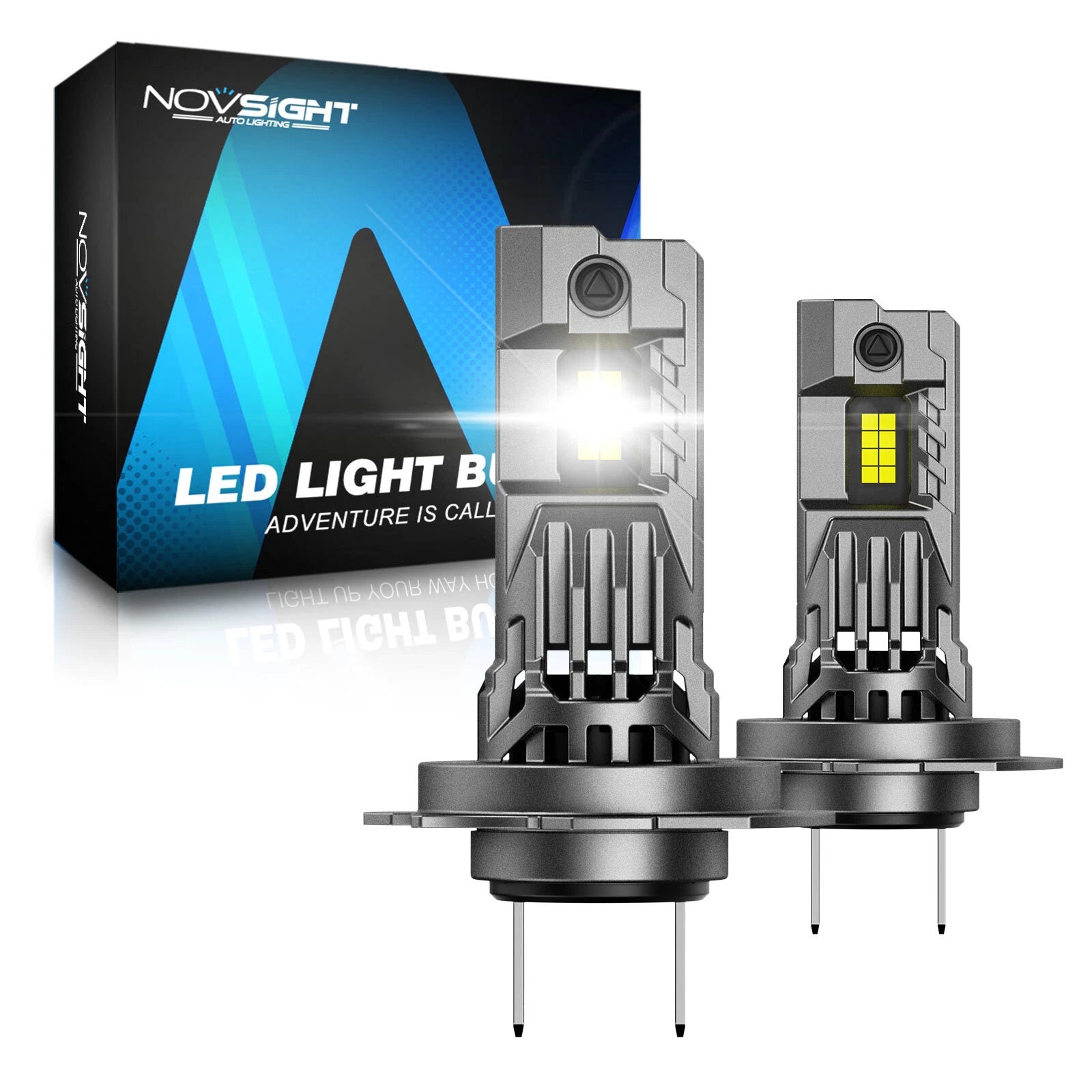 H7 LED Headlight Bulb Conversion Kit for NOVSIGHT (6500K, 24000LM, 100W)
