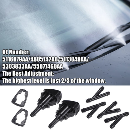 Set of 2 Windshield Washer Nozzles No. 5116079AA for Chrysler 200 (2011)