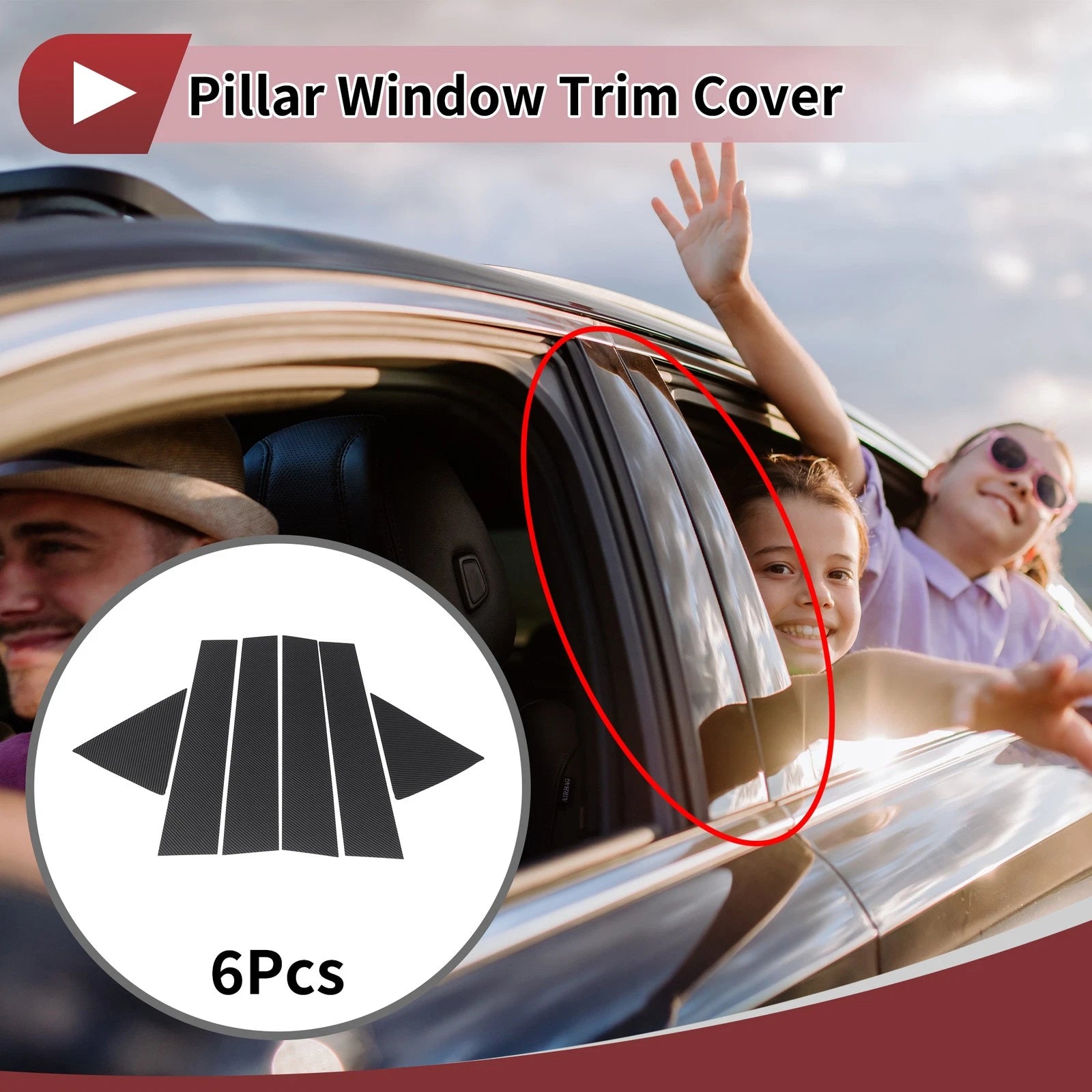 Window Trim Door Pillar Front Rear Left Right for Lexus RX (2016–2022)