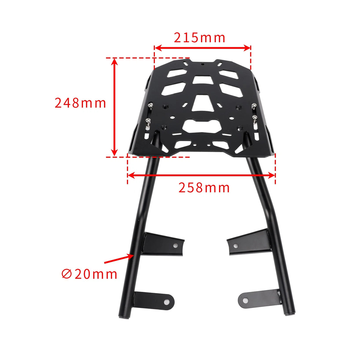 Black Soft Luggage Rear Rack for Yamaha XSR900 (2022–2025)