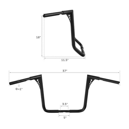 18" Rise Ape Hanger Handlebar for Harley Electra Street Glide (1982–2024)