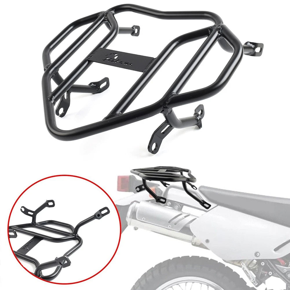 1x Black Iron Rear Luggage Rack for Suzuki DR650 (1996–2023)