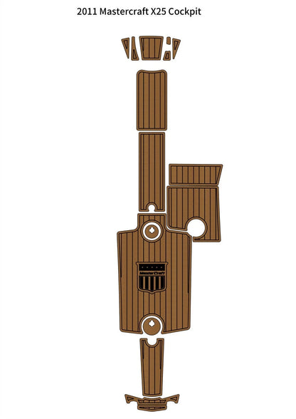 EVA Foam Cockpit Pad for Mastercraft X25 (2011) - Faux Teak Deck Mat
