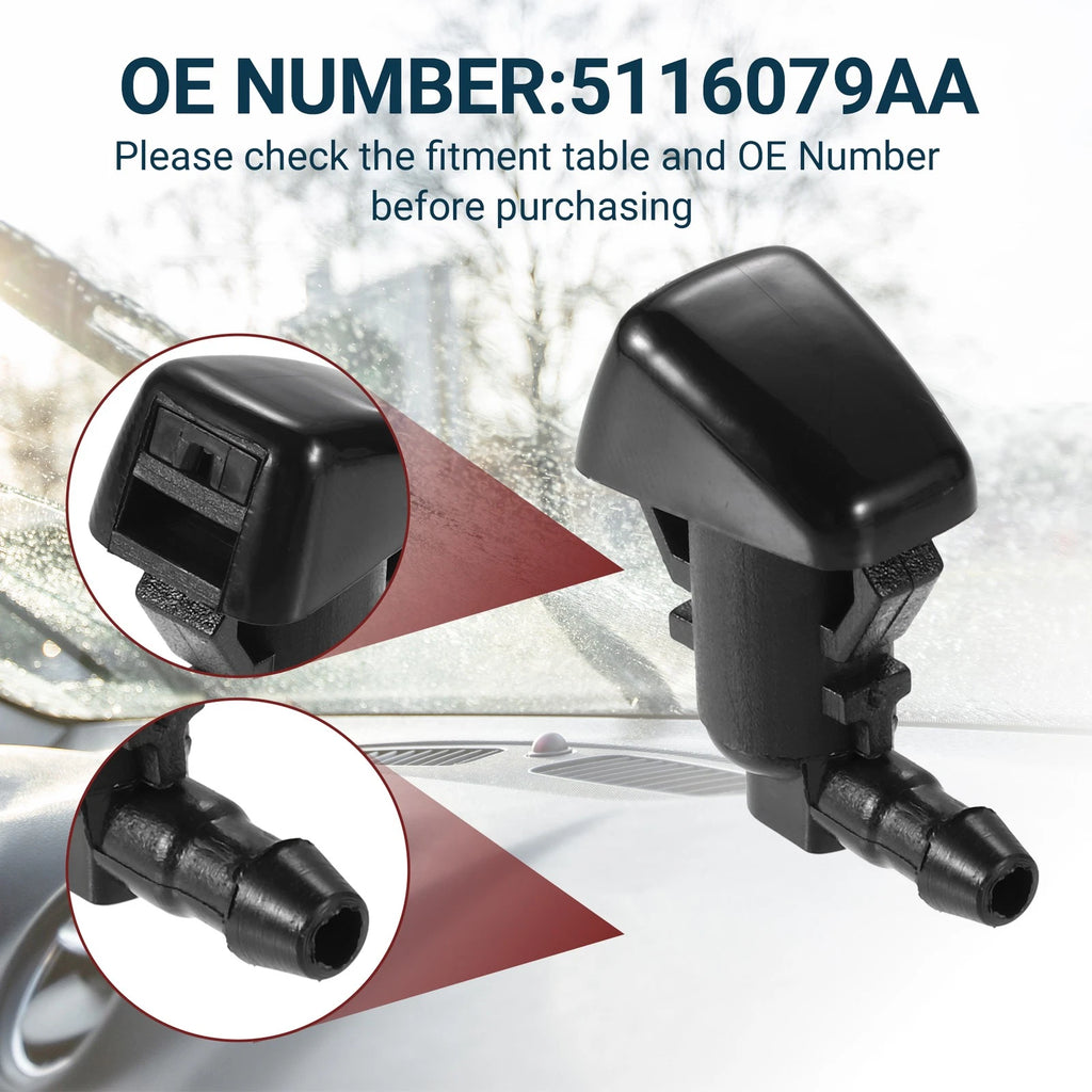 Windshield Washer Nozzle with Hose and Connectors for Chrysler 300 (2011–2019)