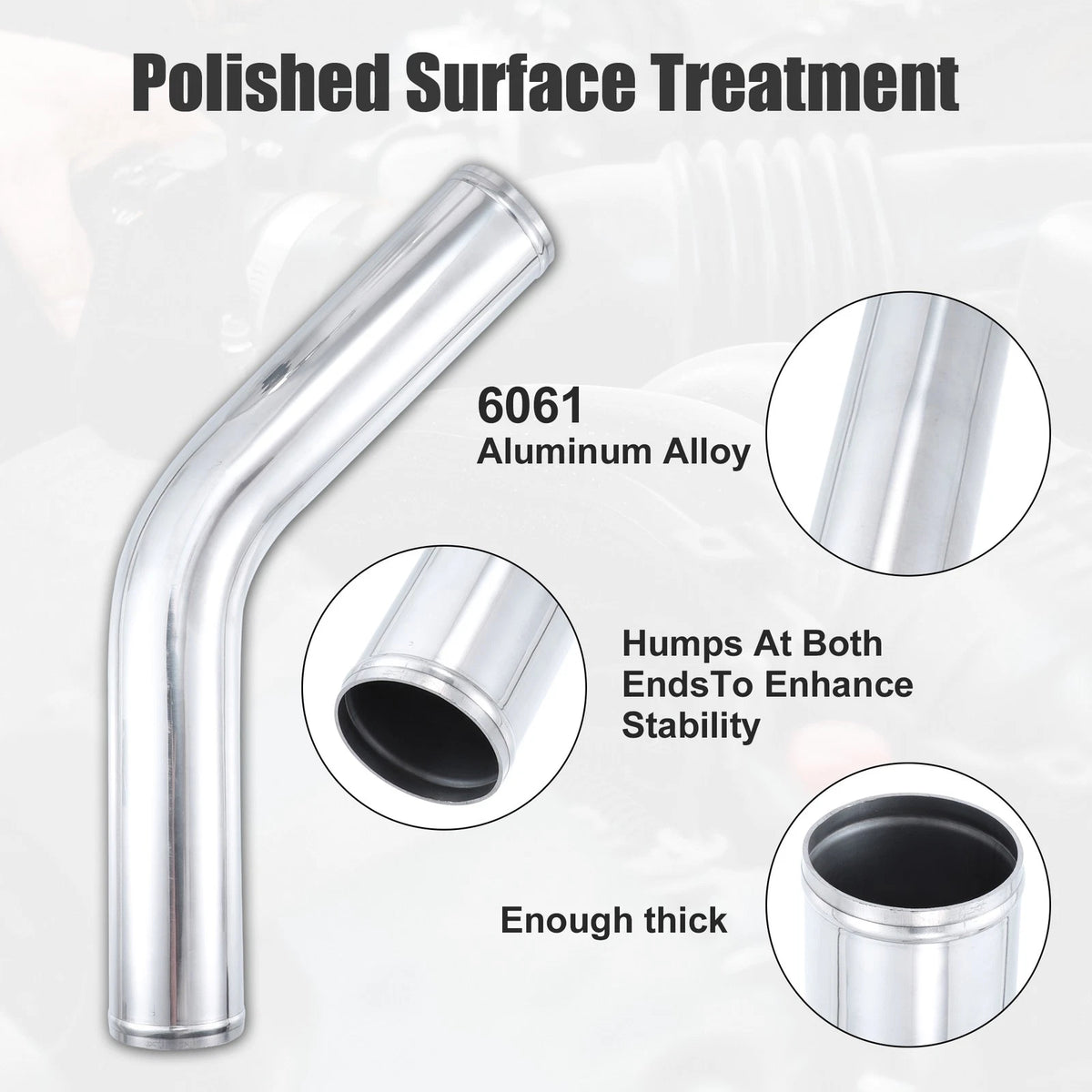 Aluminum Alloy Intake Tube 45 Degree for