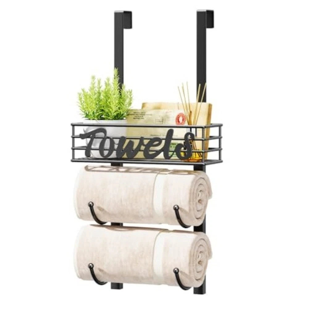 Stainless Steel Wall Mounted Towel Rack for Bathroom (40x20x10cm)