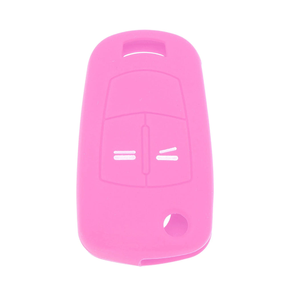 Pink Silicone Key Case for Opel Corsa D (2006–2014) - 2 Buttons