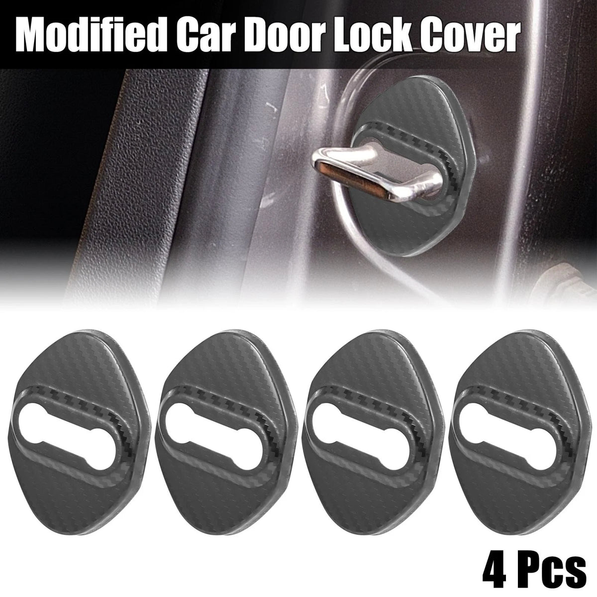 4PC Door Lock Latch Striker Cover Protector for Toyota (2018–2023)