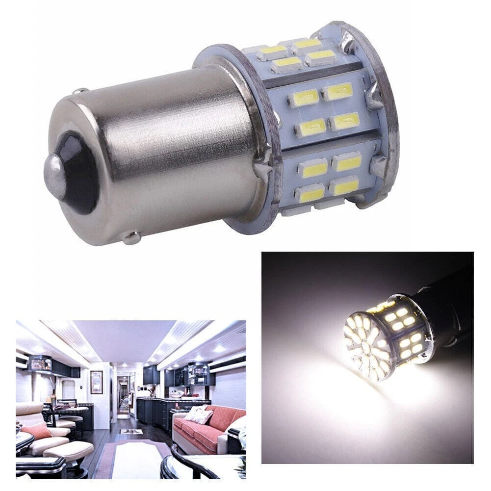2X White LED Tail Turn Signal Light Bulb 1156 BA15S for