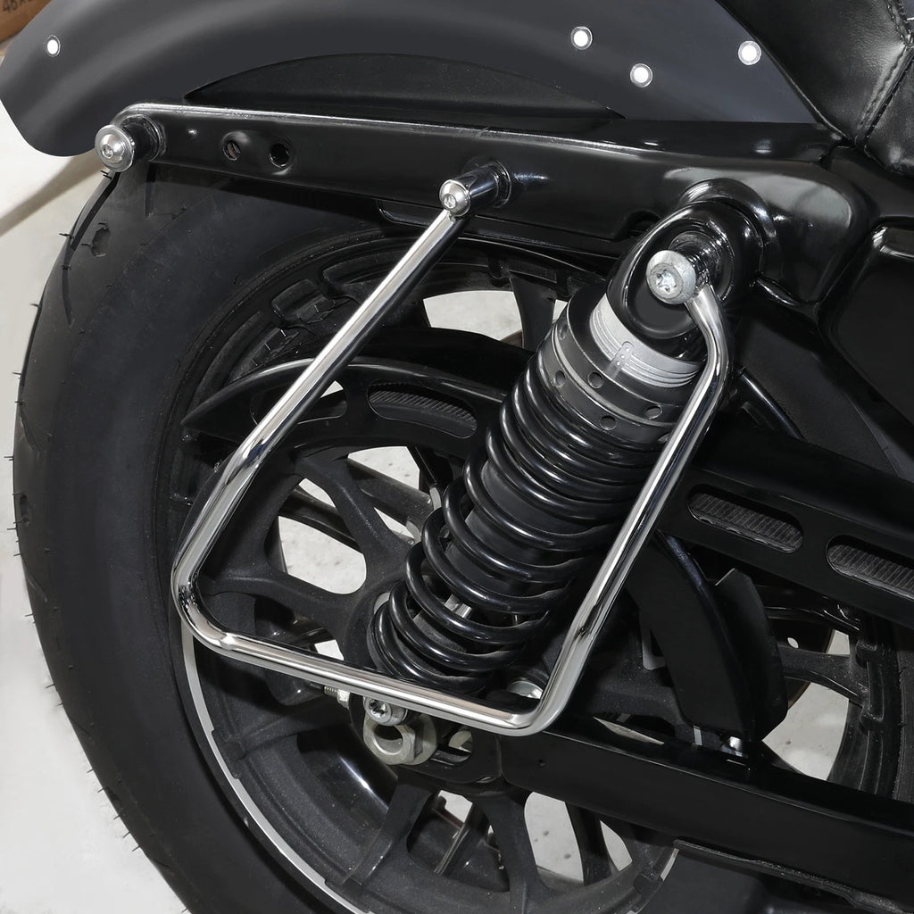 Chrome Saddlebag Support Brackets for Harley-Davidson XL Sportster (2004–2016)