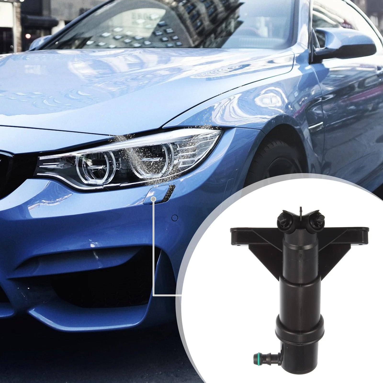 Front Left Headlight Washer Nozzle Jet Replacement for BMW 525i (2011–2016)