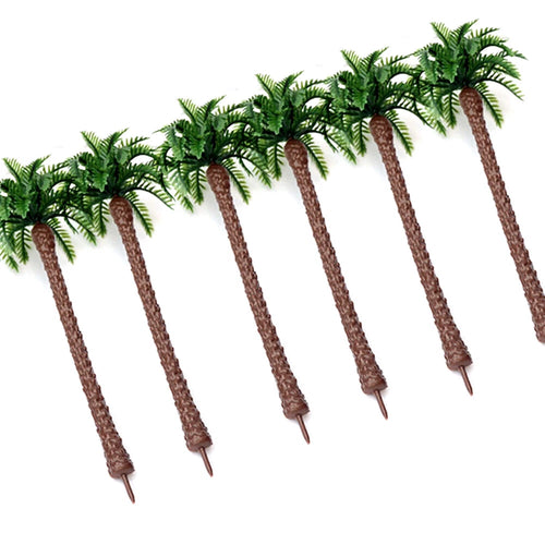 10pcs Miniature Palm Trees for Dioramas and Landscape Scenery