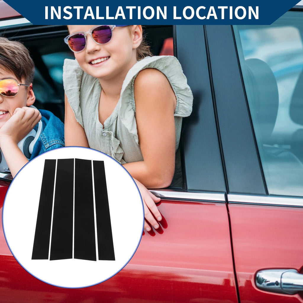 4 Pcs Pillar Window Trim Covers Replacement for Toyota Tundra (2007–2020)