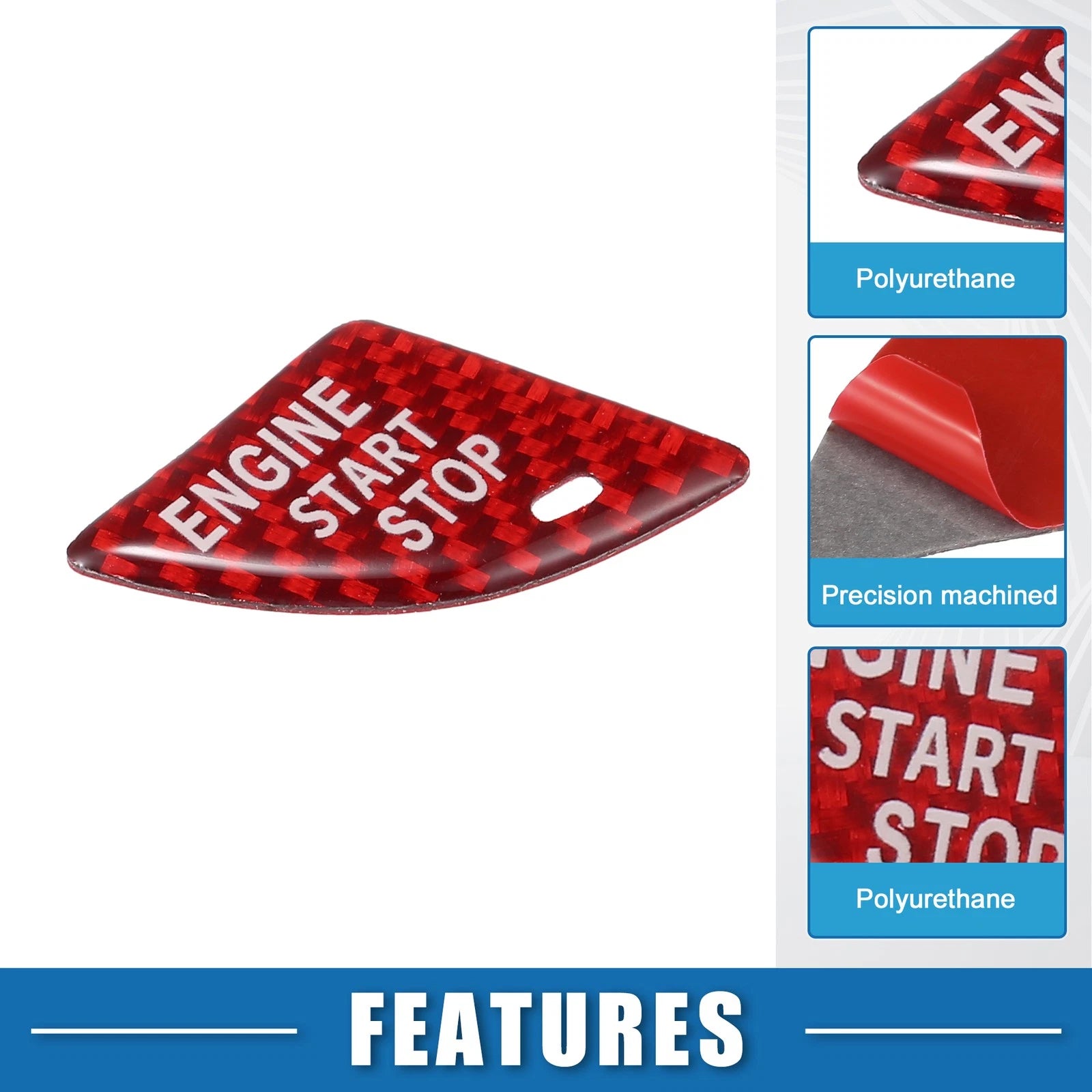 Engine Start Button Cover Trim for Cadillac ATS (2013–2019) Red