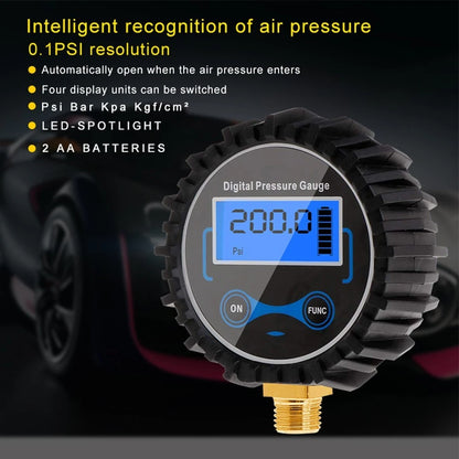 Digital Tire Pressure Gauge for Universal Vehicles (200PSI)