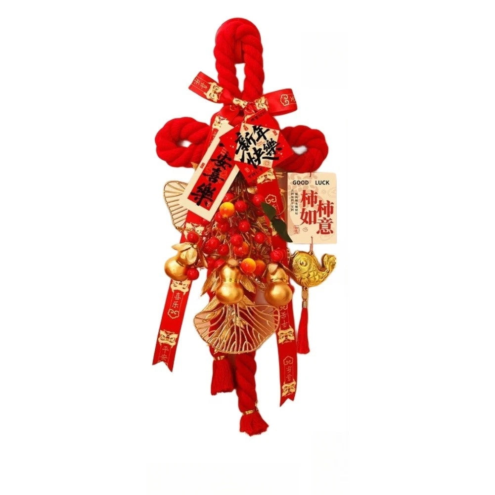 Handmade Red Knot Door Hanging for Chinese New Year Decoration