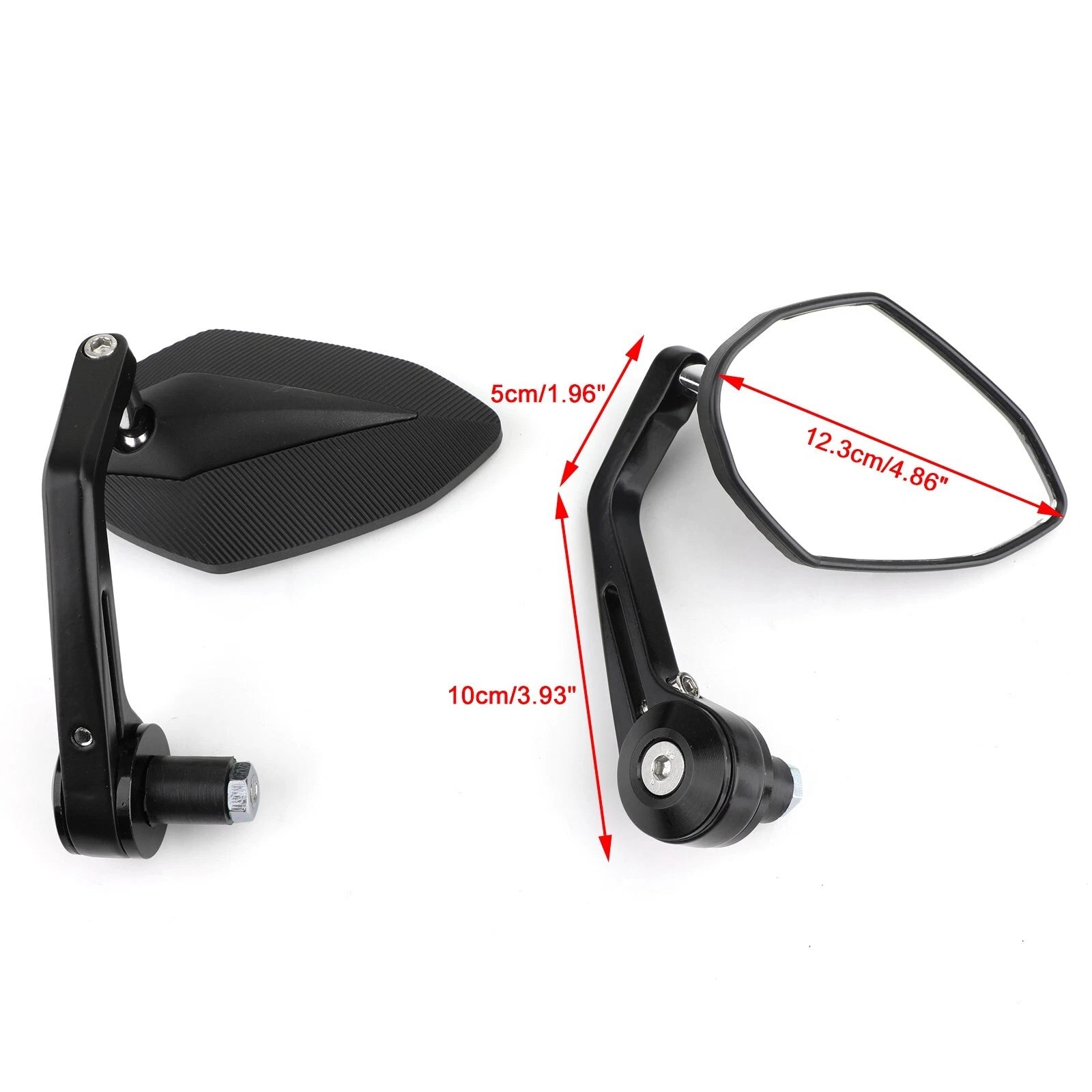 Set of 2 Handle Bar End Mirrors for Kawasaki Z1000 Z900 Z800 Z650 ER6N