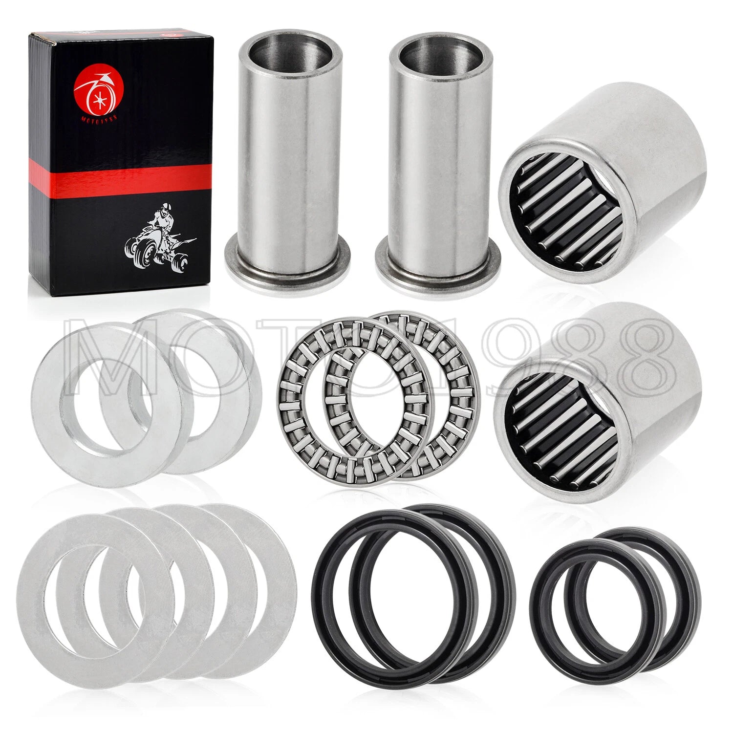 Swing Arm Bearings Seals Rebuild Kit for Suzuki RM125 RM250 RMZ250 RMZ450 (1996–2008)