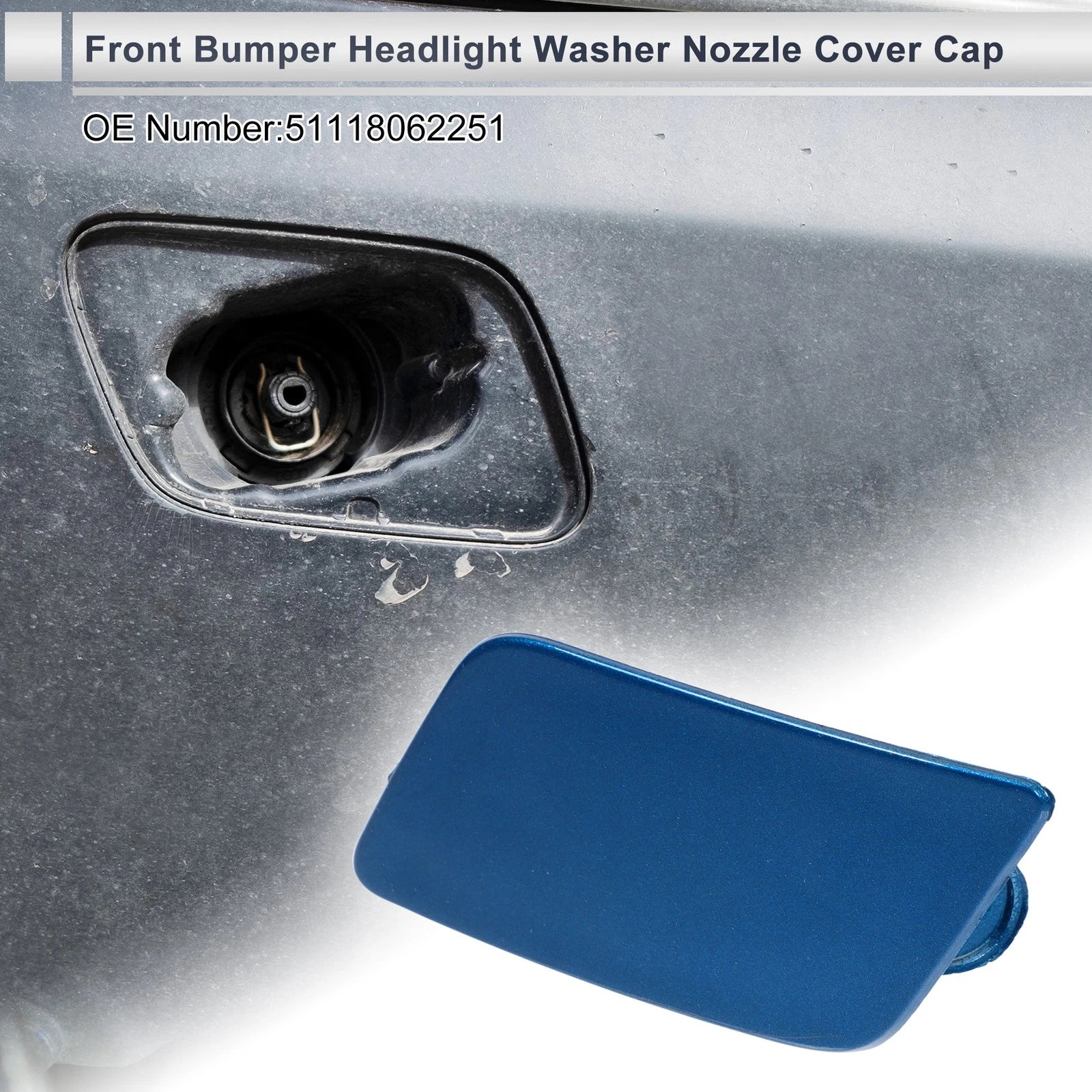 Front Left Headlight Washer Nozzle Cover Cap Replacement for BMW 335i GT (2014–2018)