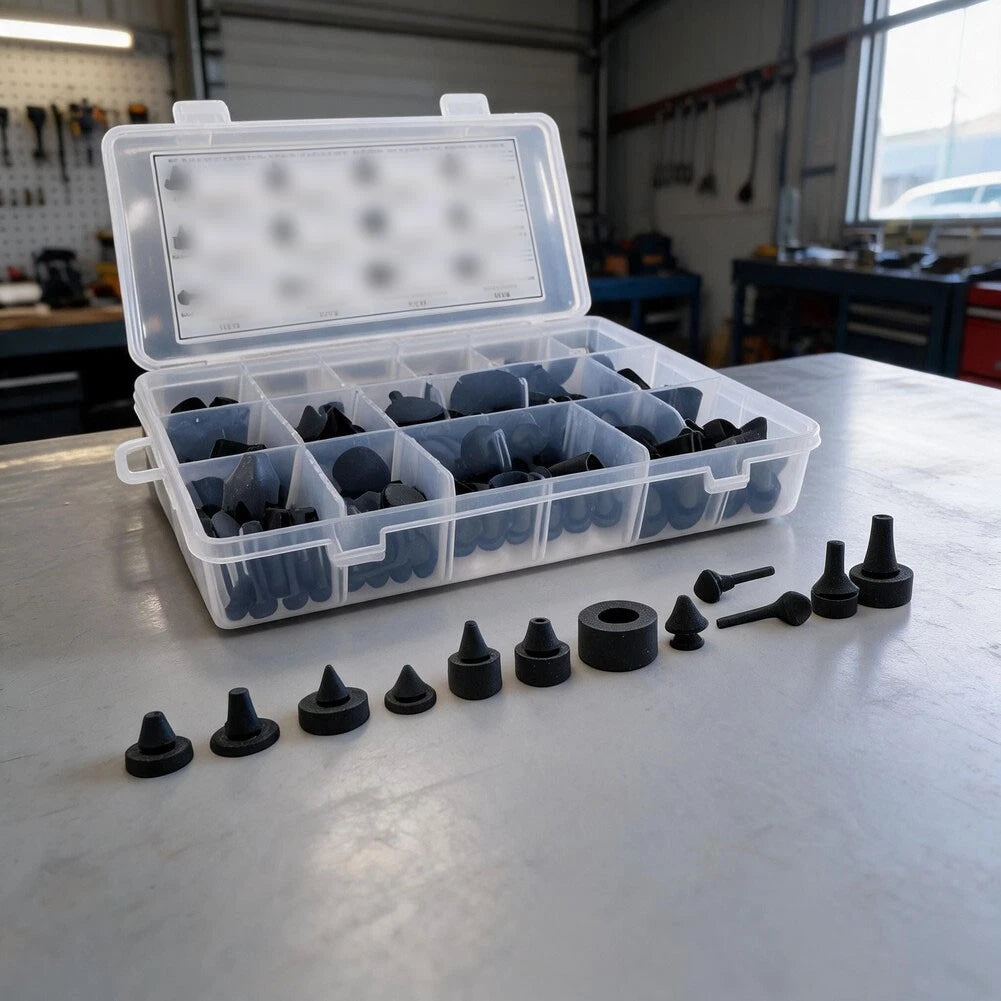 Black Rubber Bumper Sealing Kit for Automotive Use (No Specific Years)
