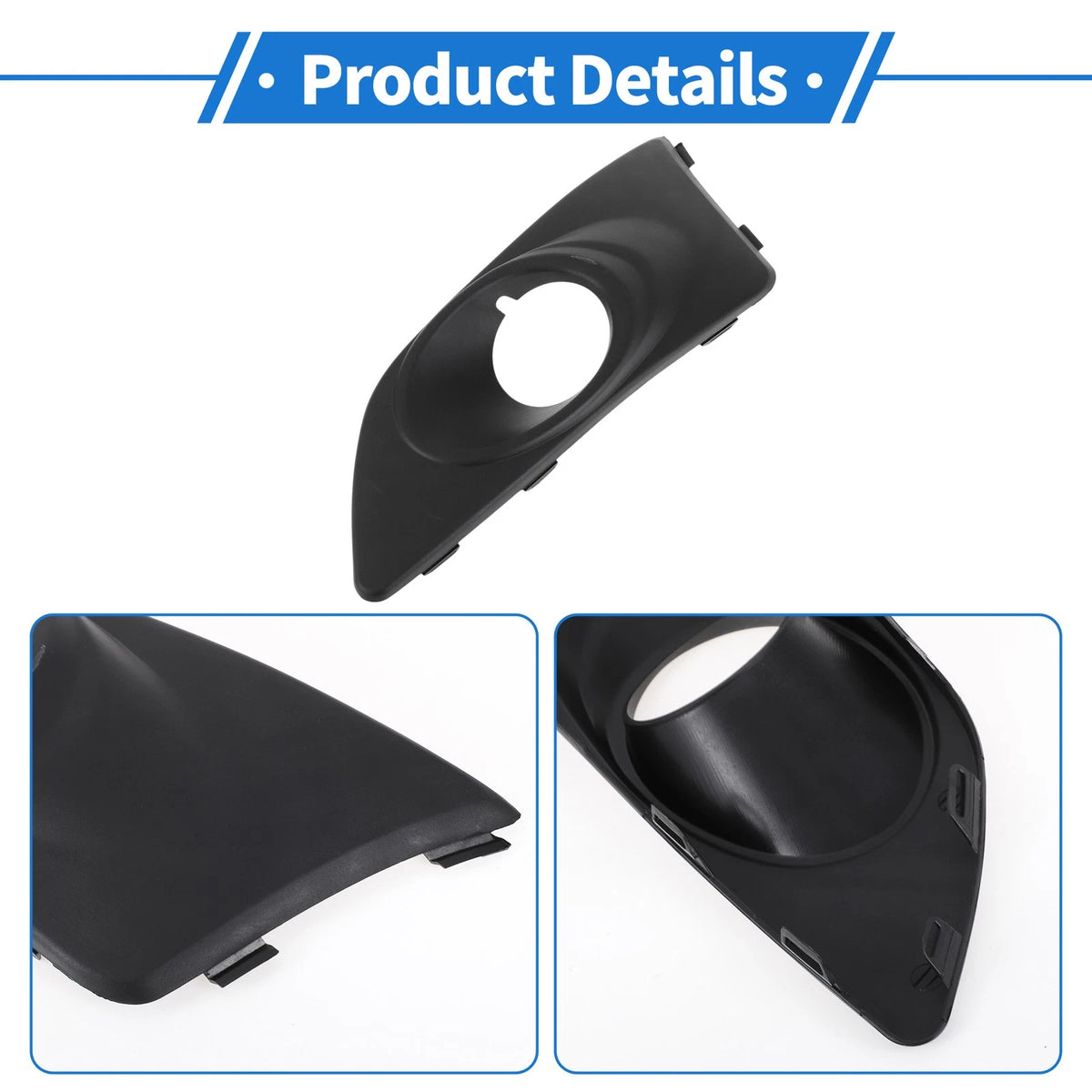 1 Pc Fog Light Grill for Chevrolet Aveo (2011–2014) No. 96694767 Black