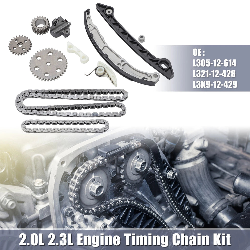 Engine Timing Chain Kit Replacement for Mazda 3 5 6 Tribute 2.3L (2004–2011)