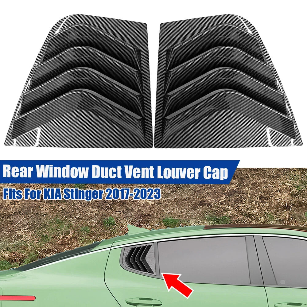 Rear Window Quarter Glass Vent Louver Cover for KIA Stinger (2017–2023)