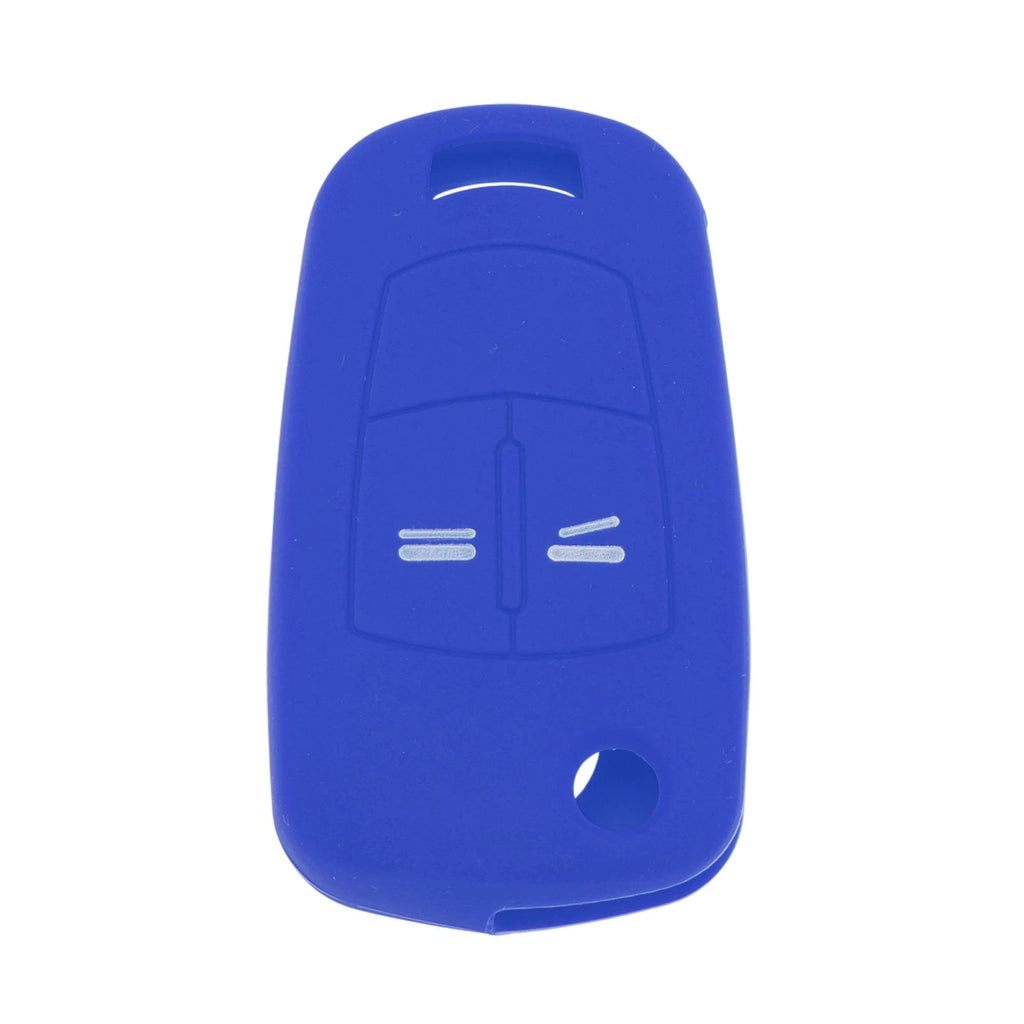 Blue Silicone Car Key Case for Opel Corsa D (2006–2014) - 2 Buttons