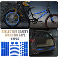 Reflective Safety Warning Tape Set for Bike Motorcycles (Blue) (42 Pack)