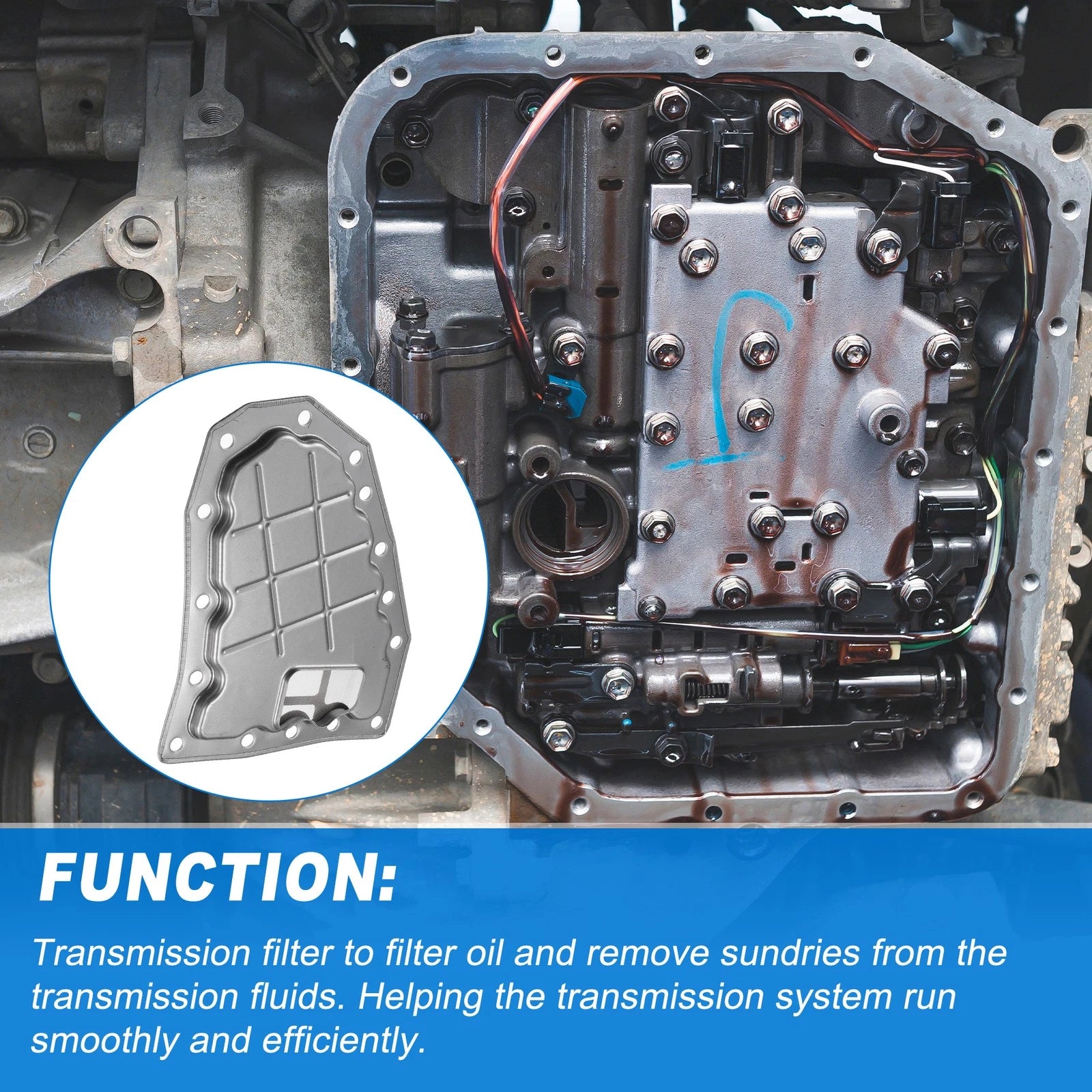 Transmission Fluid Filter for Chevrolet Silverado 1500 JR405E (2008–2019)