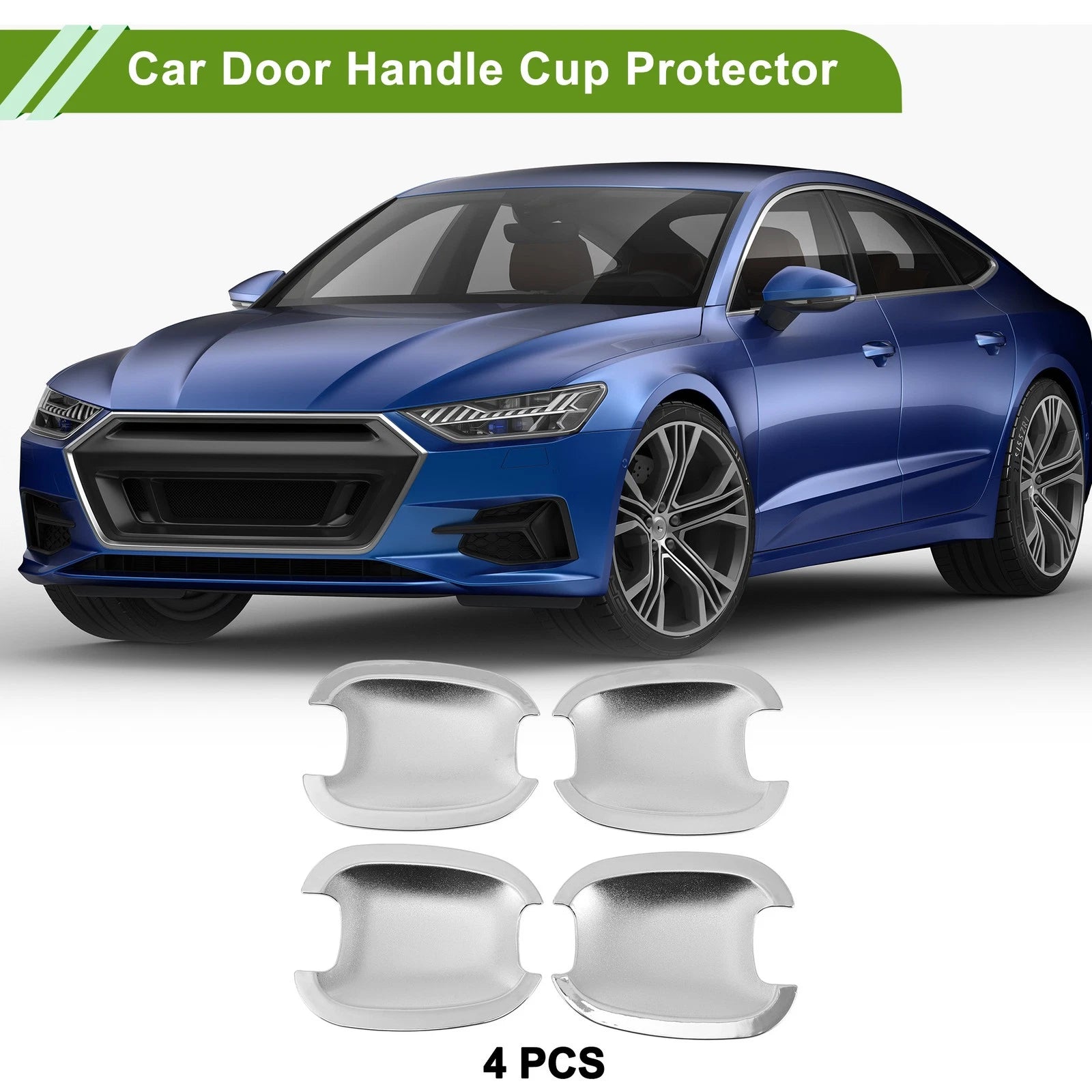 Car Door Handle Cup Protector for Chevy Malibu Cruze Chrome 4 Piece Set (2011–2019)