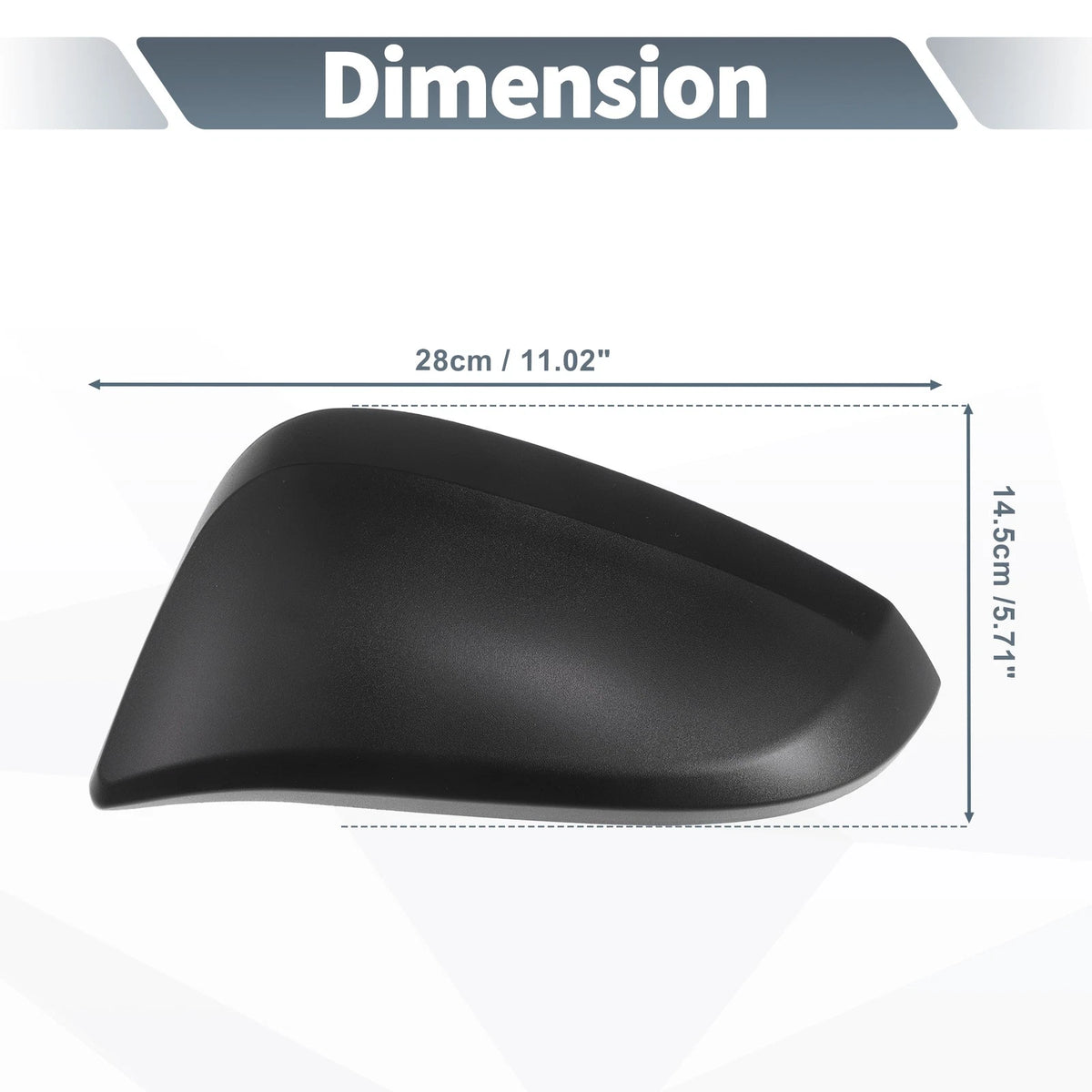 Left Side Rearview Mirror Cover Cap Replacement for Toyota Hilux (2015–2020)