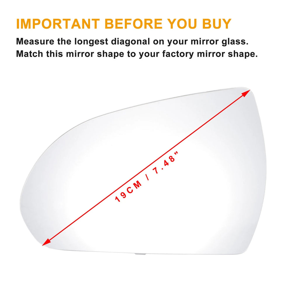Left Side Mirror Glass Non Heated for Hyundai Elantra (2016–2018)