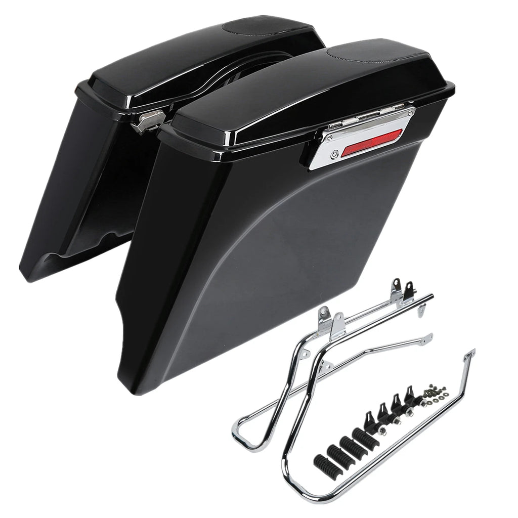 Stretched Saddlebags Speaker Lids Bracket for Harley Softail FLST (1984–2017)