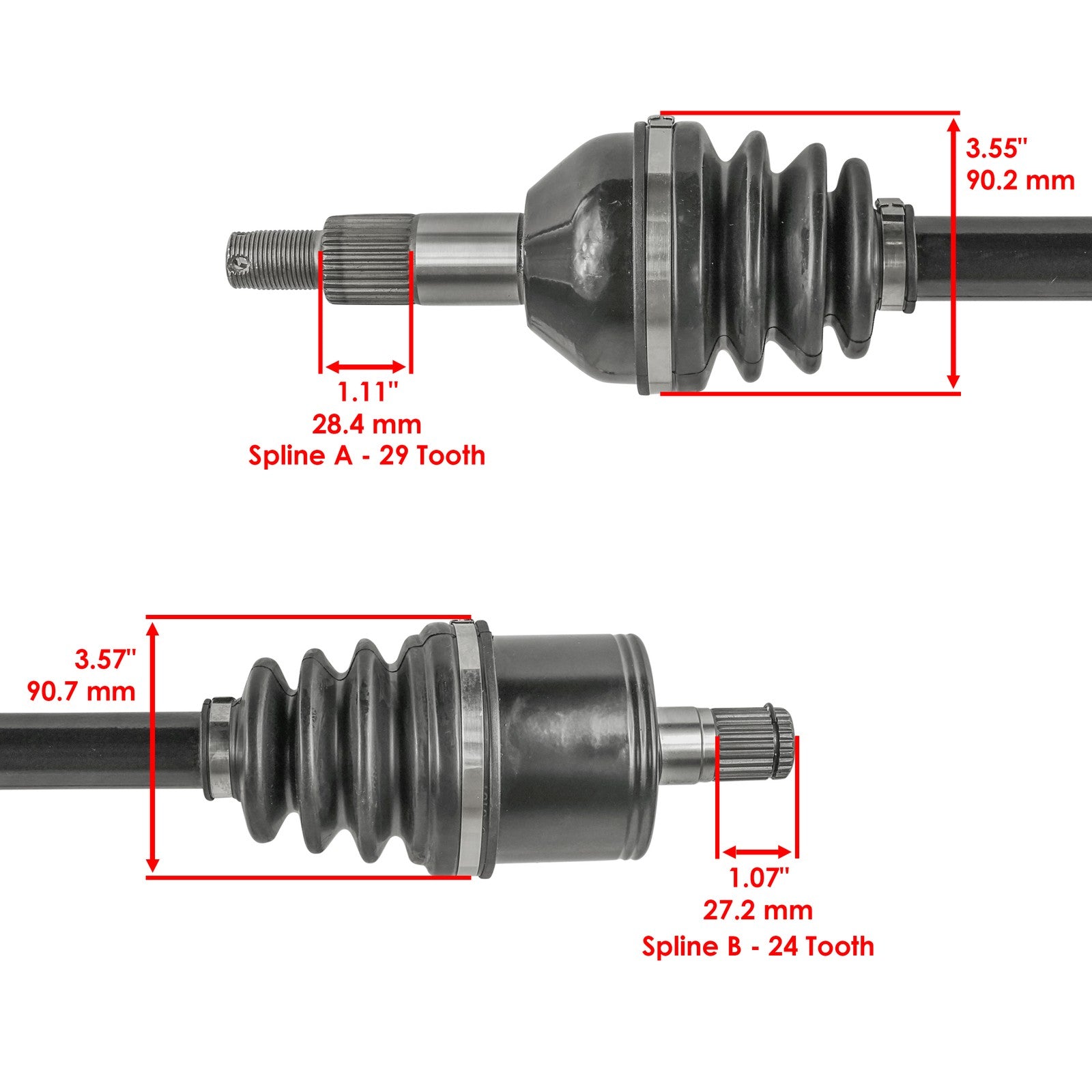 Rear Left or Right CV Joint Axle Replacement for Can-Am Traxter HD10 (2021–2023)