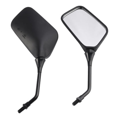 Pair Black Rearview Mirrors for Kawasaki KLR250 KLR600 KLR650 (M10)