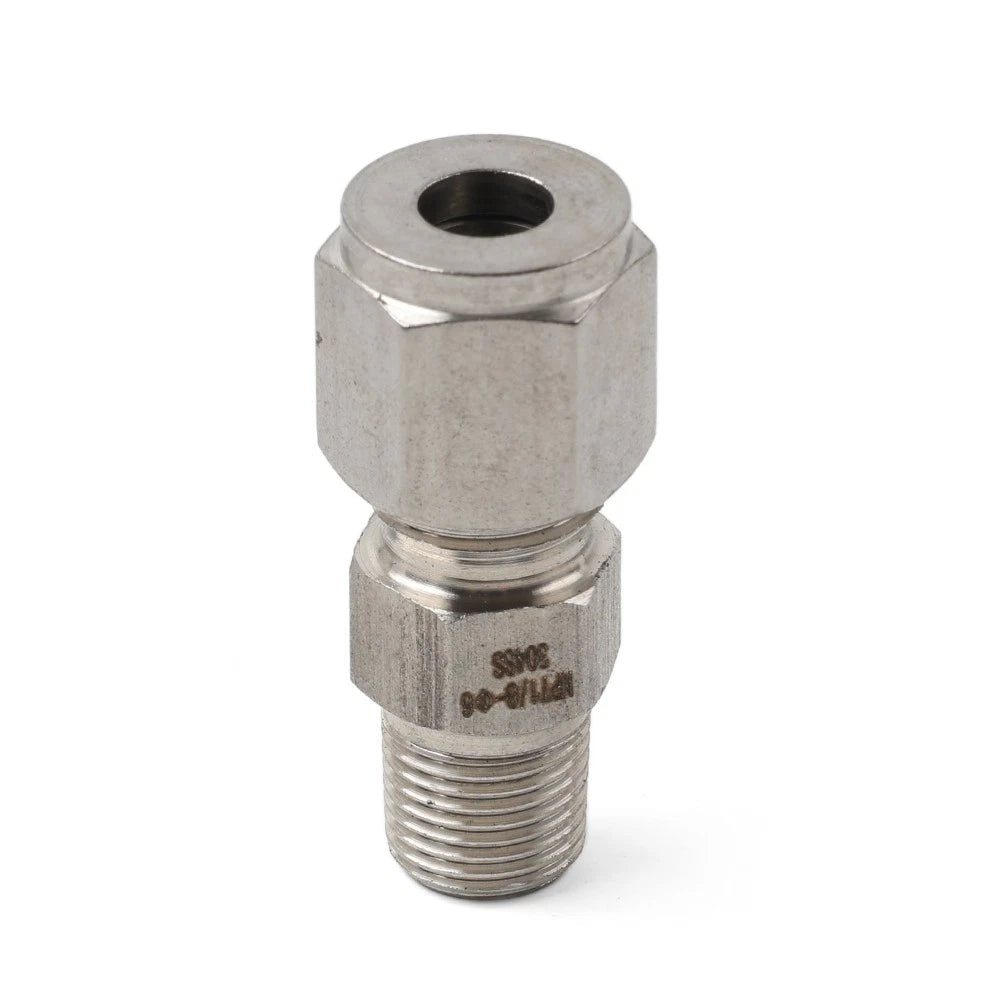 Compression Fitting 1/8" NPT 6mm OD Stainless Steel Double Ferrule
