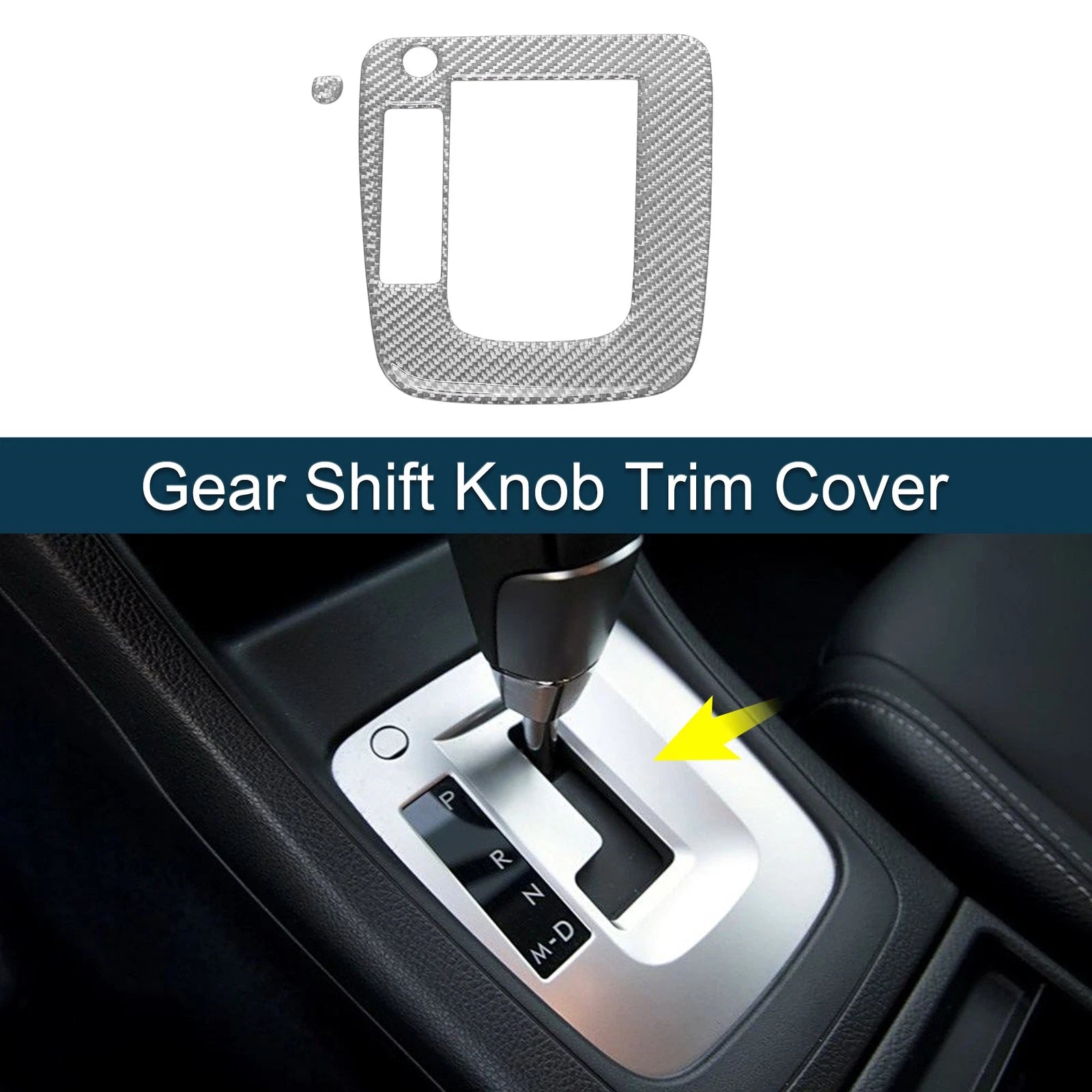 ABS Gear Shift Knob Cover for Subaru Impreza (2012–2014) Silver