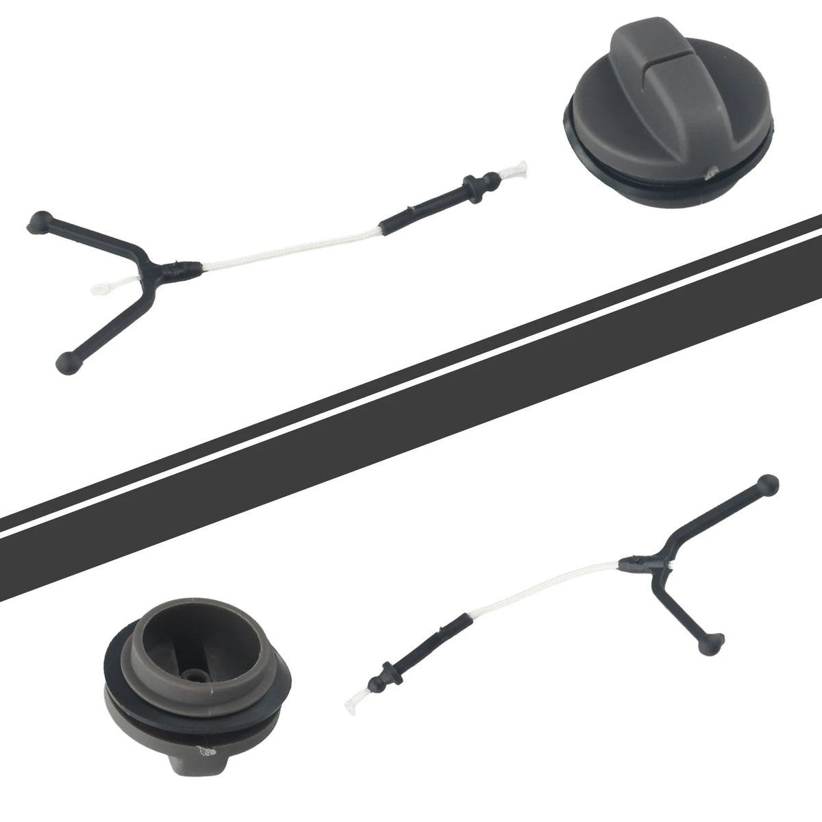Fuel & Oil Cap Covers Set for 61 66 266 268 272 Chainsaw
