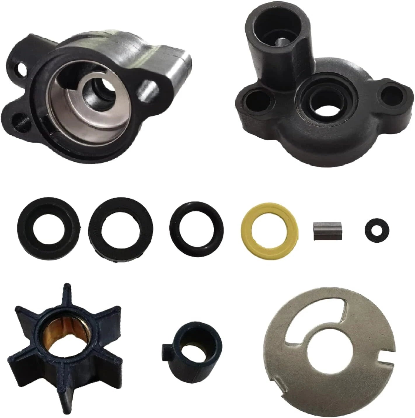 Water Pump Impeller Kit for Mercury 4-9.8 HP Outboard Motors (0.456", 46-70941A3)