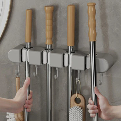 Broom Mop Hook Organizer for Home Cleaning Tools