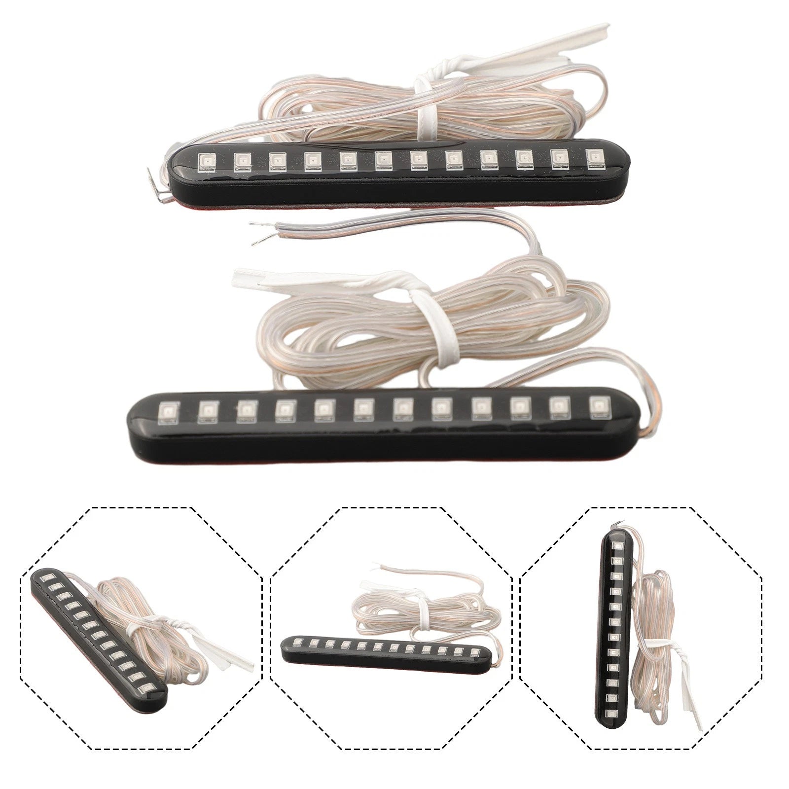 2X Turn Signal Light for Motorcycle (12V, Amber, Sequential LEDs)