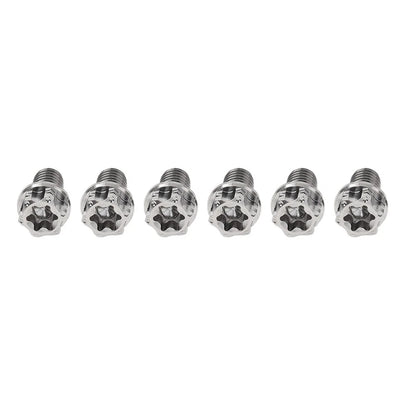 6X M6x15mm Titanium Torx Head Flange Screws for Motorcycle Bike