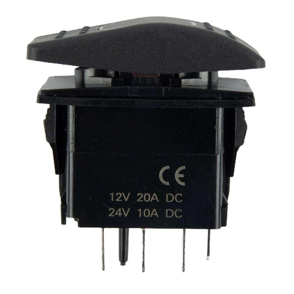 1pc 7Pin DPDT Rocker Switch for Boat 12V 20A Red LED Light