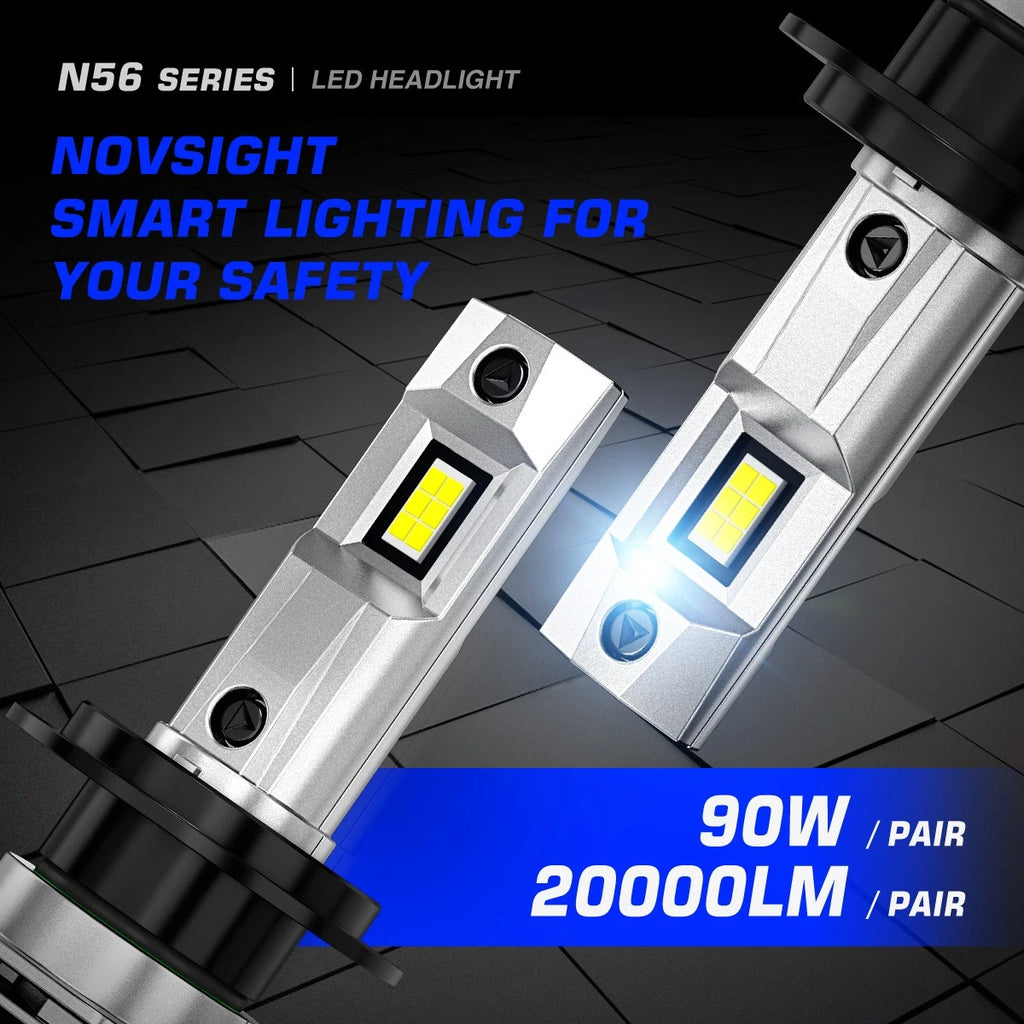 2X H7 LED Headlight Bulb Conversion Kit for NOVSIGHT (20000LM, 6500K)