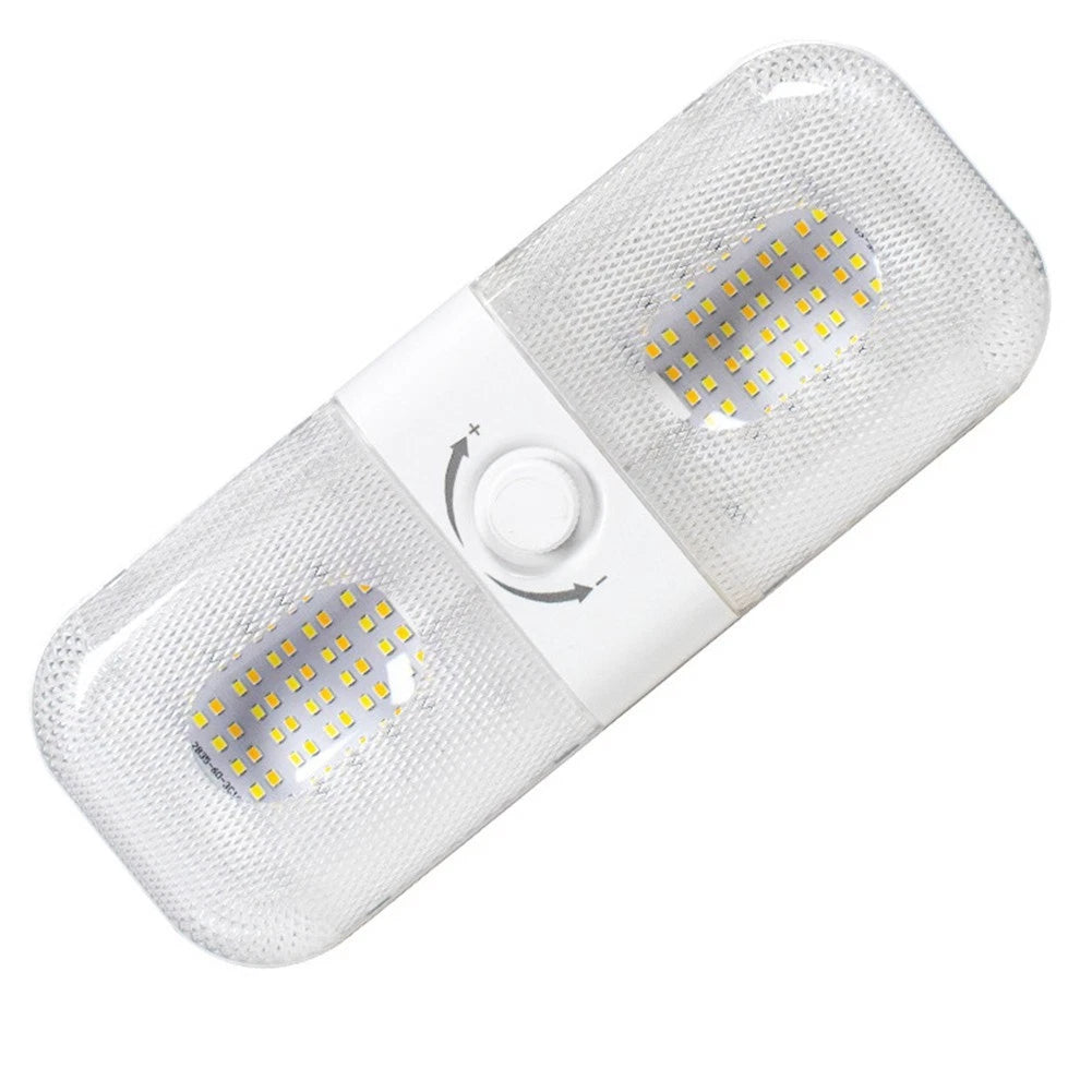 Dimmable RV LED Dome Light 10W 12V 24V 3 Color White Warm Yellow for Automobile