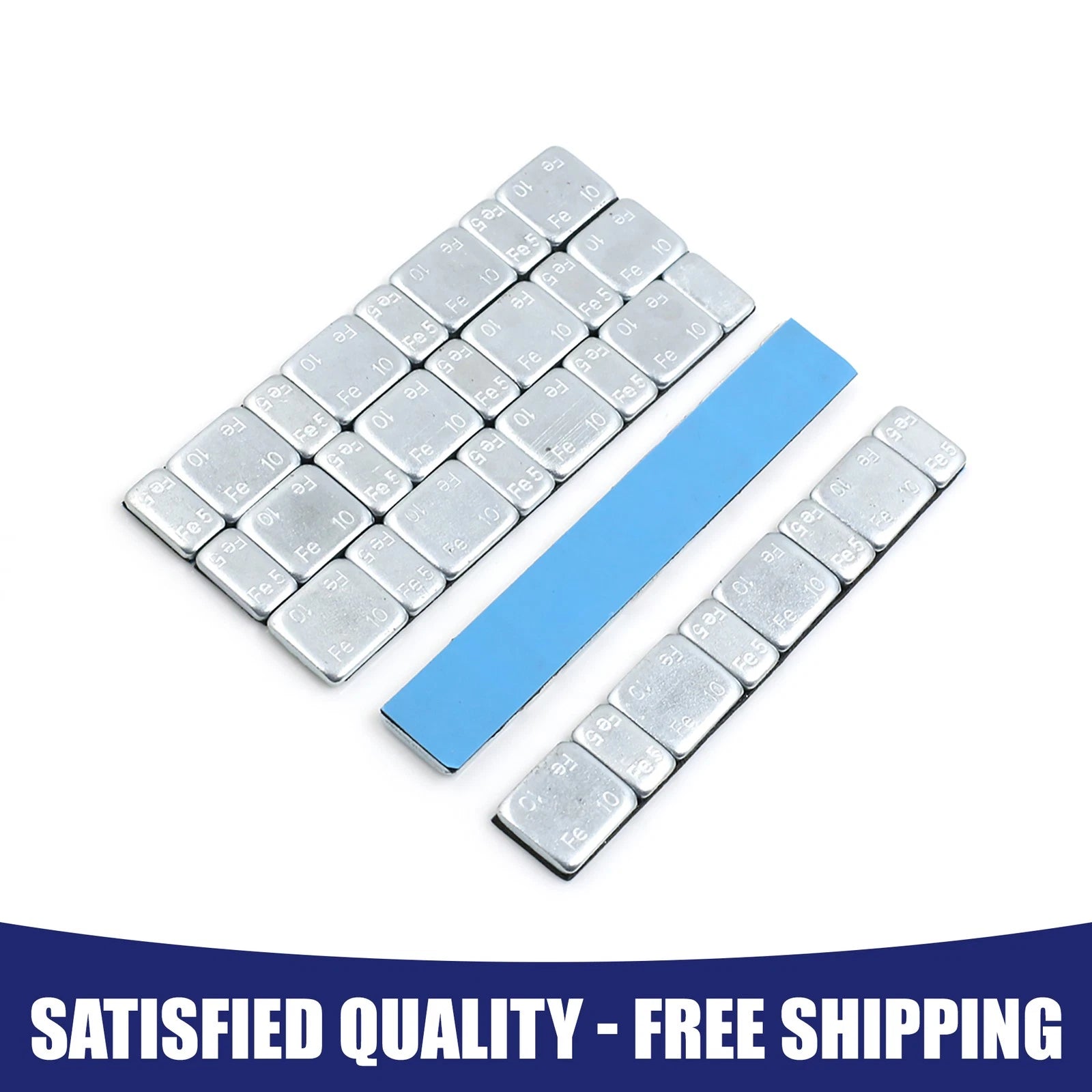 Wheel Balance Weight Strip Adhesive Backing for Motorcycle 124x18mm (Set)